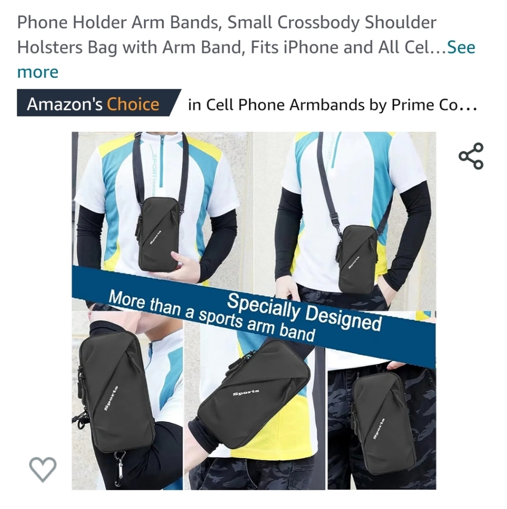Phone holder Arm Bands, Small Crossbody Shoulder Holster Bag with Arm Band